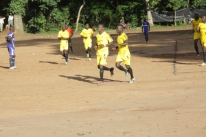 Kenneth Tumusiime (L) scored the only goal of the day.
