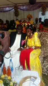 Muyingo Fred and sweet Mirembe Whitney during their introduction ceremony.