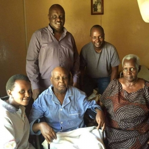 Mzee Godfrey Rwakitarate passed away on Monday. Brig. Rwakitarate standing left.