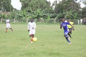 Entebbe's Richard Kalema (in blue) scored the 4th goal.