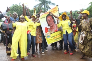 Hon. Tumusiime's supporters flying high.