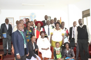 Municipal Council leaders pose for a group photo after the budget meeting.