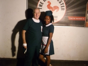 Ray Hughes with his latest babe.