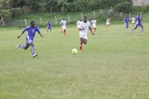 Richard Wamala (in blue) was in superb form.