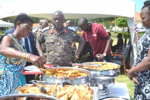 Airforce Commandant Maj. Gen Samuel Turyagenda Salivating Over Food