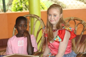 Madeline with her new found friend.