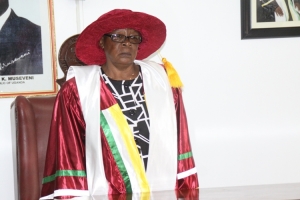 Rt. Hon. Penina Kasaija  after being sworn in as Speaker.