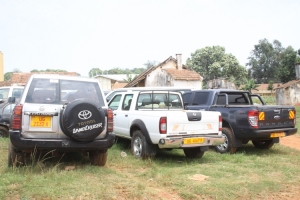 Government Ministry Cars impounded at Entebbe Police Station.
