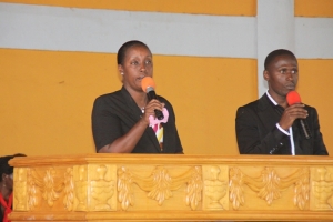 Hon. Rose Tumusiime delivers her eulogy.