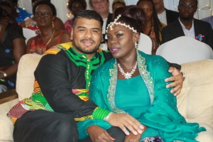 Lovebirds Miyana Omamteker and Gustavo Guerra looking sweet.