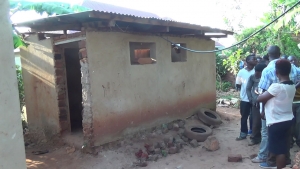 The Pit latrine where the deceased was found hanging.