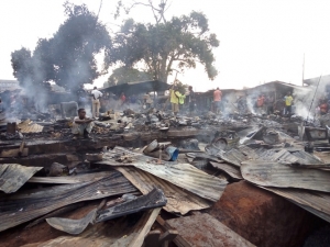Property and Merchandise worth Millions was lost in the fire.