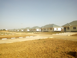 The 42 housing units that were constructed by CAA at a cost of Shs8billion for the Aviation police officers who were affected by the Airport Expansion.