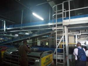 The newly installed baggage Handling system.