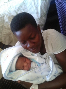 Councilor Esther Nagadya with her little one.