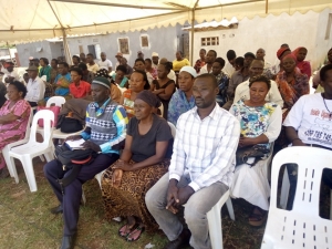 Several residents attended the Baraza at the Kiwafu Play Ground on Monday.