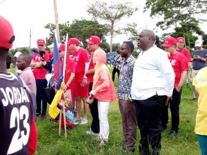 Katabi Town Council Chairman Ronald Kalema with Former Busiro South MP Aspirant Stephen Sekigozi enjoyed the dragon boat event.