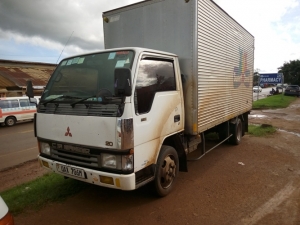Stolen Cargo clearing truck at Mpala Police Station.