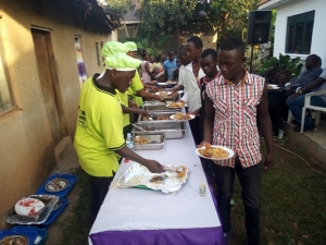Chairman Namayirira showered residents and guests with food.
