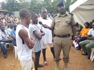 DPC Ninsiima parades former Swagg attacker kids before Kayihura.