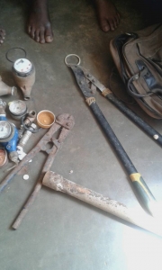 The water meter exhibits that were found with the thugs.