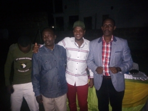 Afande Mcdans Kamugira shaking his bones with King Michael.
