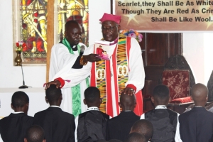 Bishop Evans Kissekka confirmed a total of 43 boys and men.