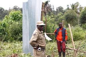 Corporal Francis Mwisyomo arrested Kavuma Saddam over encroaching on the piece of land.