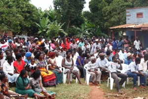 Nkumba Central residents turned up in big numbers for the community meeting.