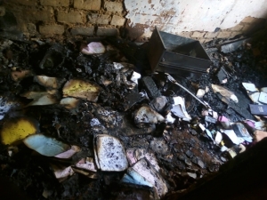 Several files and documents were burnt by the fire that was caused by short circuit.