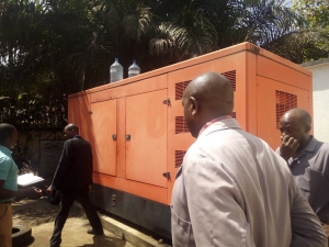 The perkins 550 KVA generator powering the hotel. There is no other point where it will be relocated to