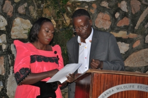 Tourism Minister officially inaugurates Flavia Kabahenda Rwabuhoro as the new UWEC Board Chairperson.
