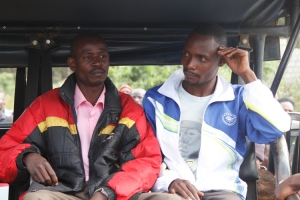 Witch doctors John Bwanika (L) and Godfrey Mayanja (R) were arrested as suspects.