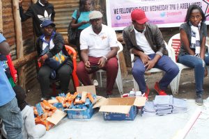 Rotaract Club Of Nkumba Stewards Hand over the Items to Kimmi Island residents on Saturday. Items included Scholastic Materials, Re-usable Sanitary Pads, Soap, Salt and Clothes.