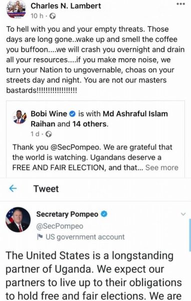 Black Wall Street Economic War leader Charles N. Lambert has warned America against disrespecting Uganda’s sovereignty.