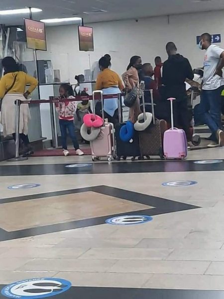 Bobi Wine's Children At the Airport Heading to the USA