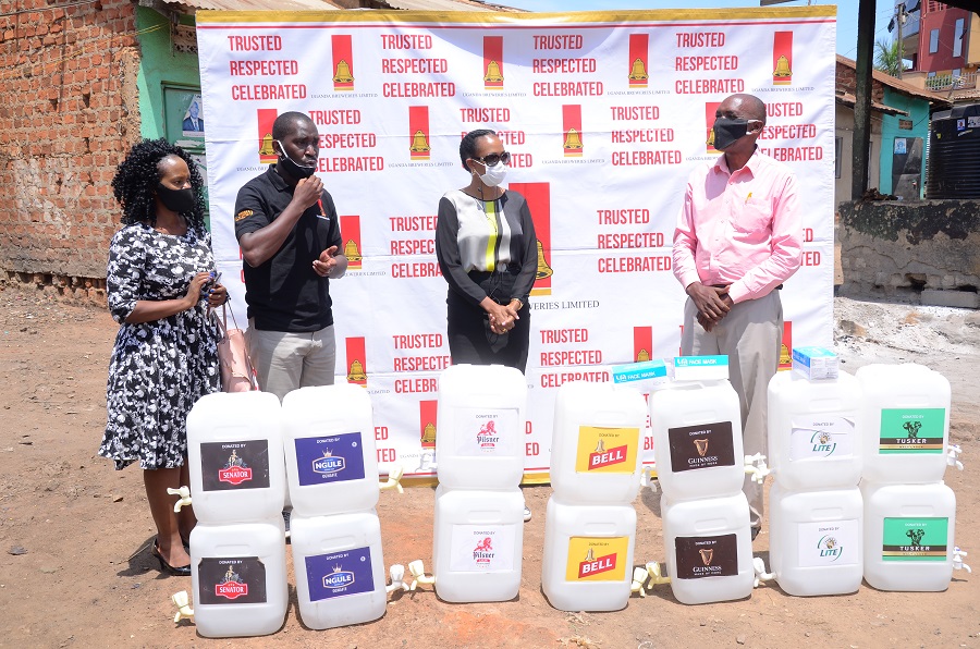 Uganda Breweries Donates Hand Washing Units to Communities in Luzira and Port Bell Uganda Breweries Donates Hand Washing Units to Communities in Luzira and Port Bell