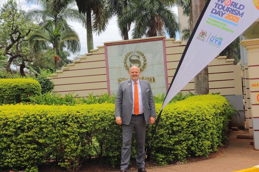 Sheraton Kampala Hotel General Manager, Jean-Philippe Bittencourt celebrating World Tourism Day