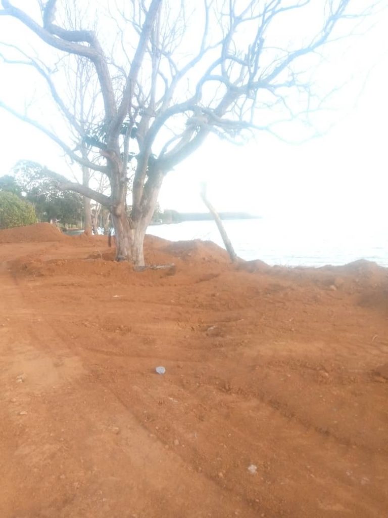 The Environment Police arrested two people at a project site owned by Rajiv Ruparelia under M/s Speke Hotel (1996) Limited; in Kitubulu, Katabi Sub-county, Wakiso District.