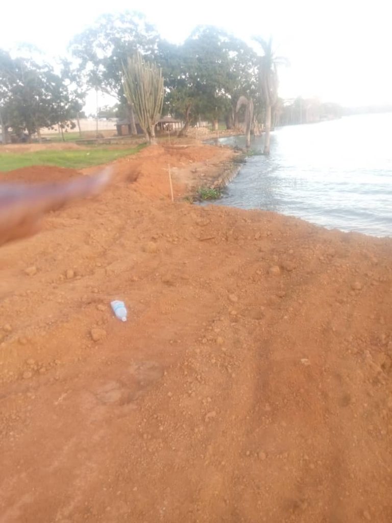 The Environment Police arrested two people at a project site owned by Rajiv Ruparelia under M/s Speke Hotel (1996) Limited; in Kitubulu, Katabi Sub-county, Wakiso District.