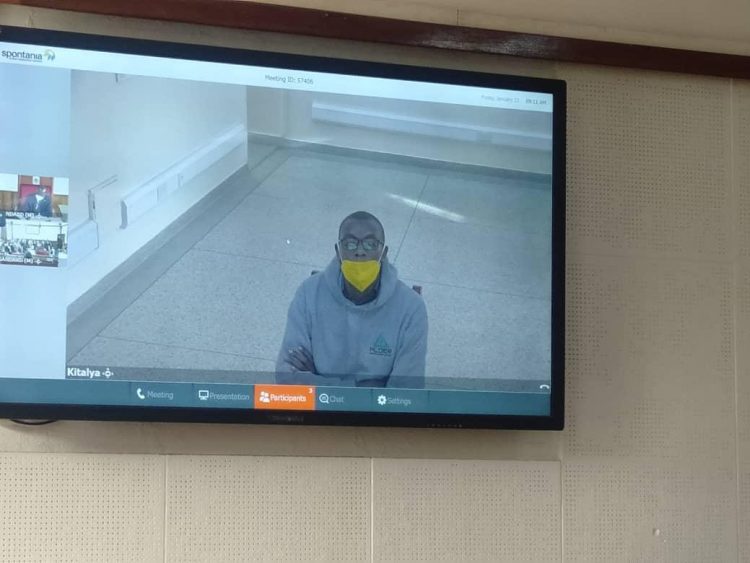 Kawenza Rukirabashaija appears via video