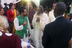 Tirupati's Miraj Barot Hosts India's Spiritual Leader His Holiness Gurudev Sri Sri Ravi Shankar