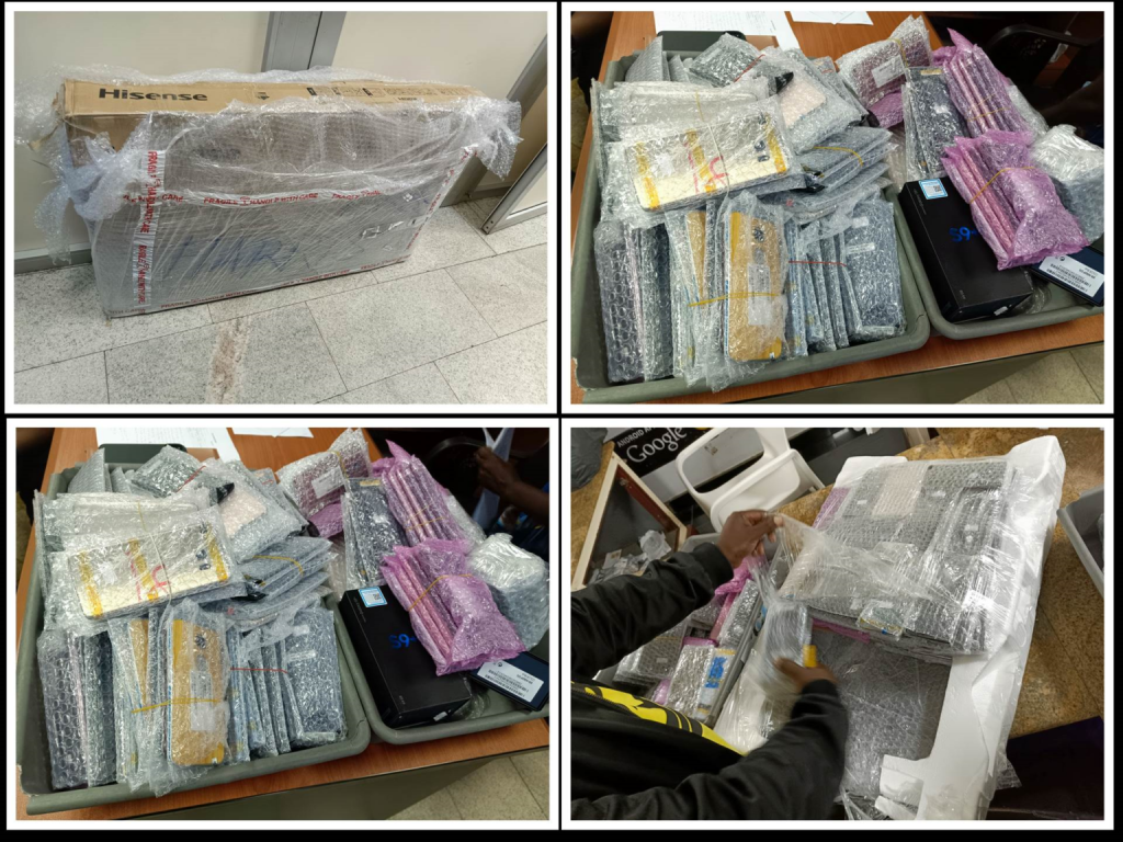 URA INTERCEPTES 135 SMUGGLED HIGH-END PHONES AT ENTEBBE AIRPORT