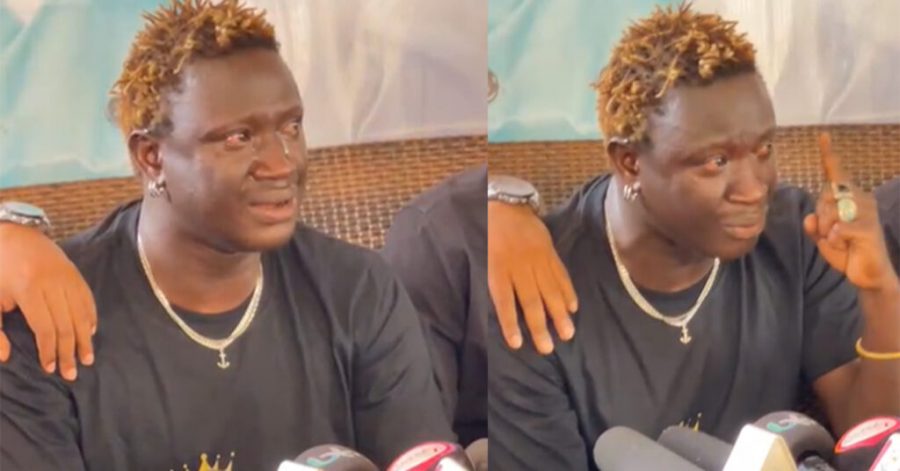 Gravitty Omutujju Breaks Down in Tears During a Press Conference Over Comments Regarding His Family (VIDEO)
