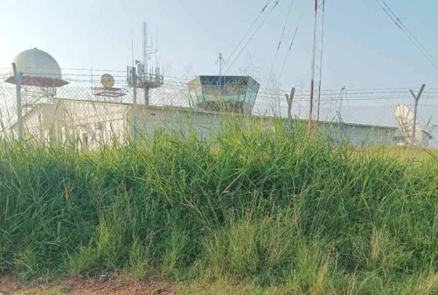 Snake bites Entebbe Airport staff on duty A section of the Control Tower at Entebbe International Airport with overgrown grass. PHOTO/COURTESY