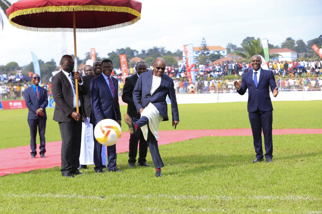 Kabaka Ronald Mutebi II graces the 2023 Airtel – Masaza Cup opening Match as Mawokota humble Busiro at Wankulukuk