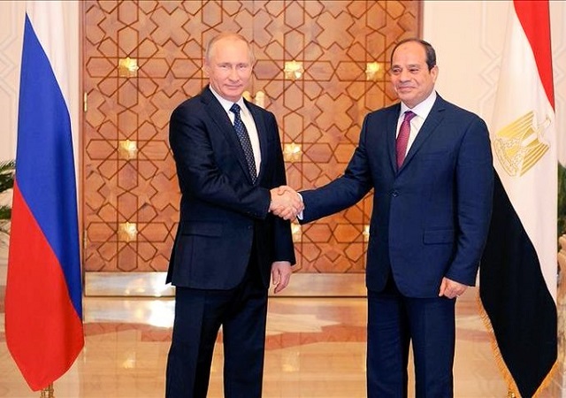 Egyptian, Russian presidents lay foundation for new unit of nuclear plant