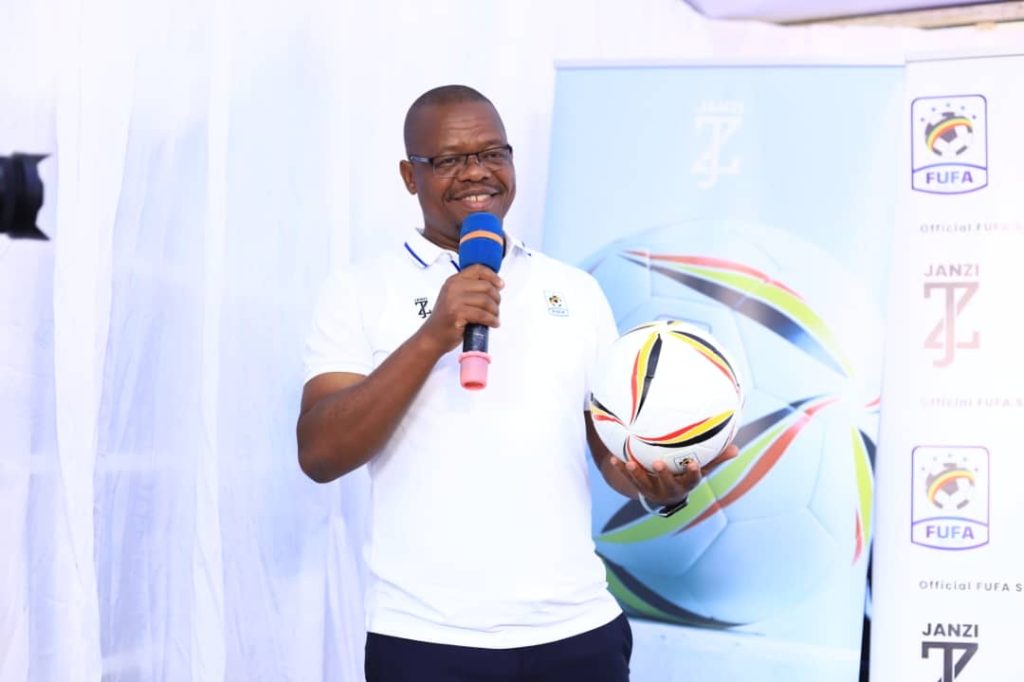 Why FUFA unveiled official match balls called Zakayo FUFA's President Moses Magogo and official match ball Zakayo. PHOTO/FUFA