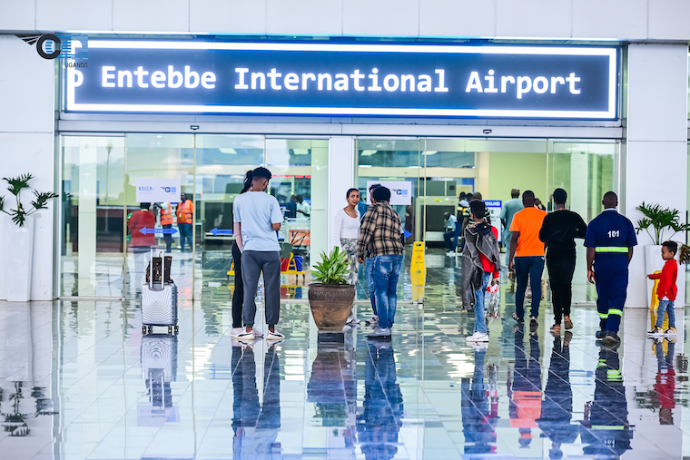 Passengers at Entebbe airport