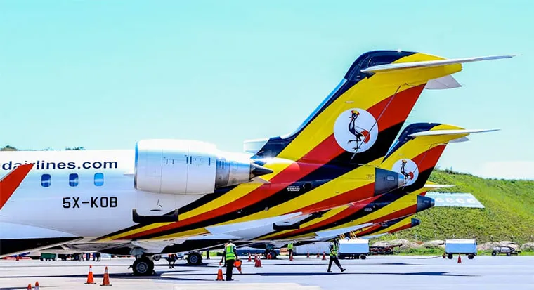 Uganda Airlines to break even in 2030 – CEO Girma Uganda Airlines planes at Entebbe airport